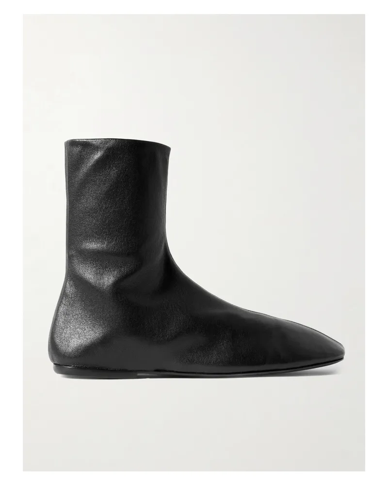 Dries van Noten Ankle Boots Aus Leder - Schwarz Schwarz