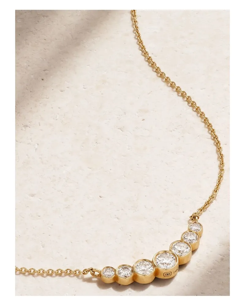 Sydney Evan Kette Aus 14 Karat Gold Mit Diamanten Gold