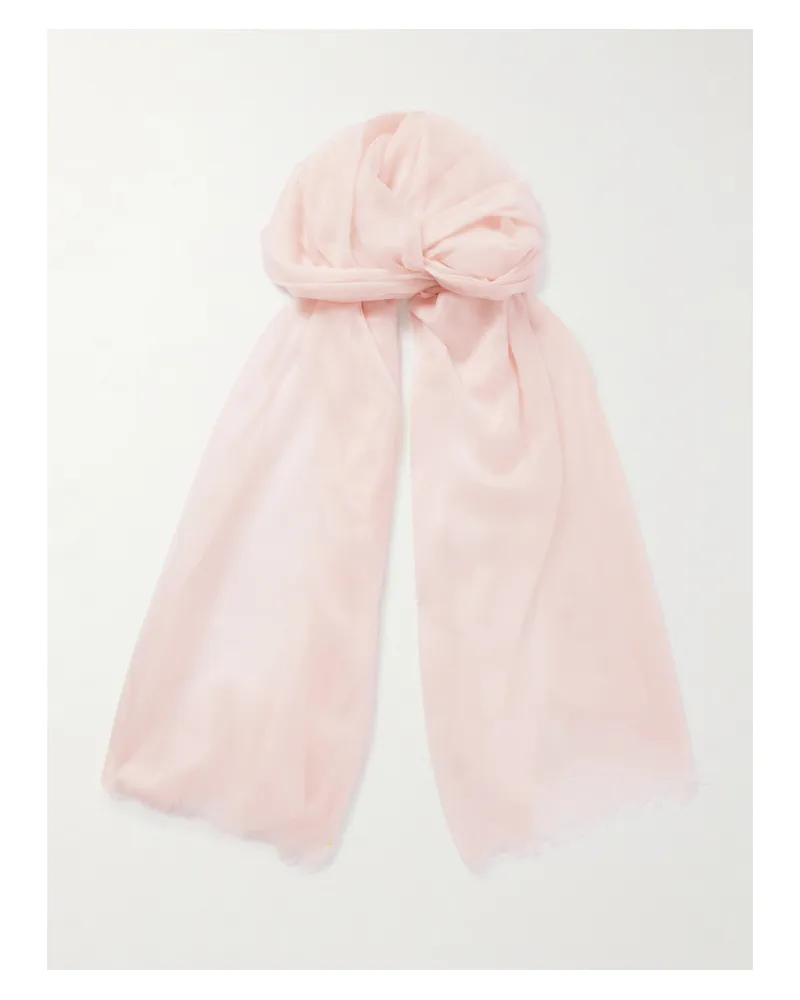 arch4 Fringed Cashmere Scarf - Pink Pink