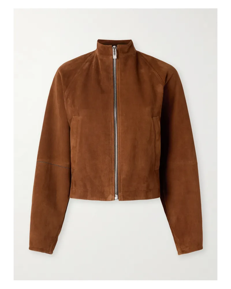 Alaïa Suede Jacket - Brown Brown