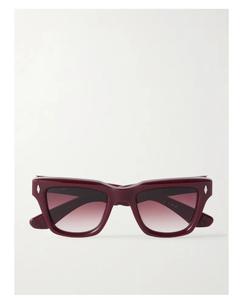 Jacques Marie Mage The Shining Torrance Square-frame Acetate Sunglasses - Burgundy Burgundy
