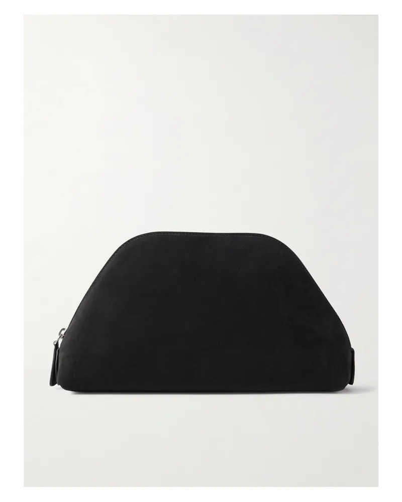 The Row Devon Mini Leather Pouch - Black Black