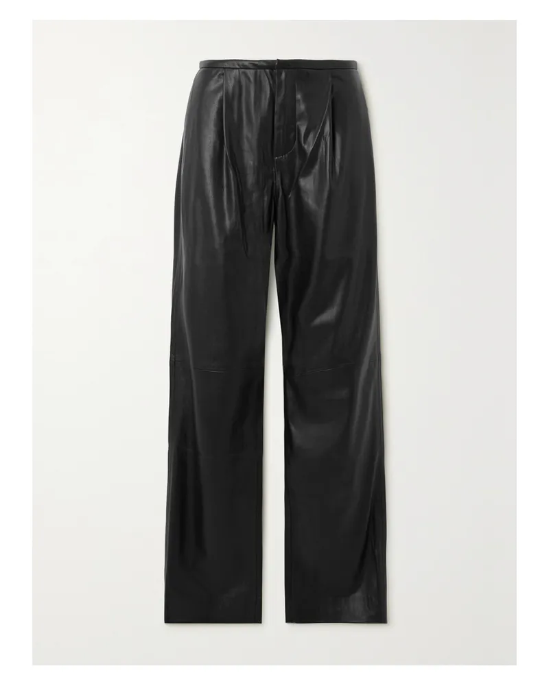 Proenza Schouler Hose Mit Geradem Bein Aus Kunstleder - Schwarz Schwarz