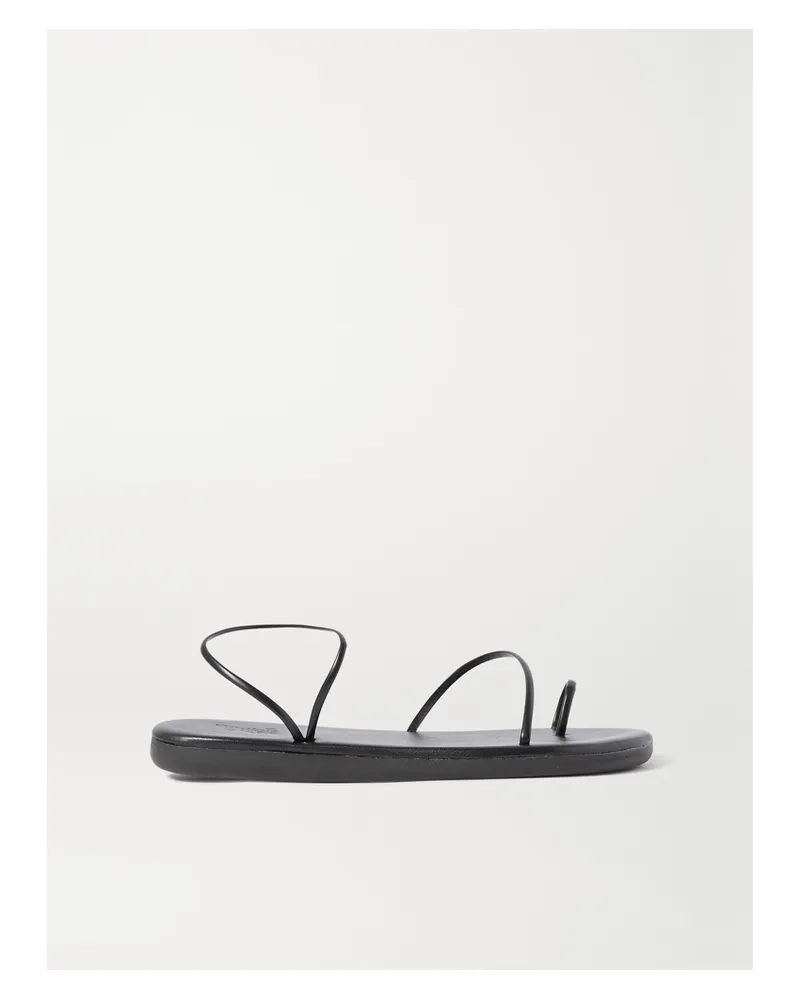 Ancient Greek Sandals Kansiz Faux Leather Sandals - Black Black