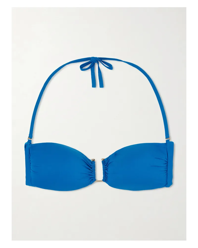 Max Mara Amelia Bandeau Bikini Top - Blue Blue