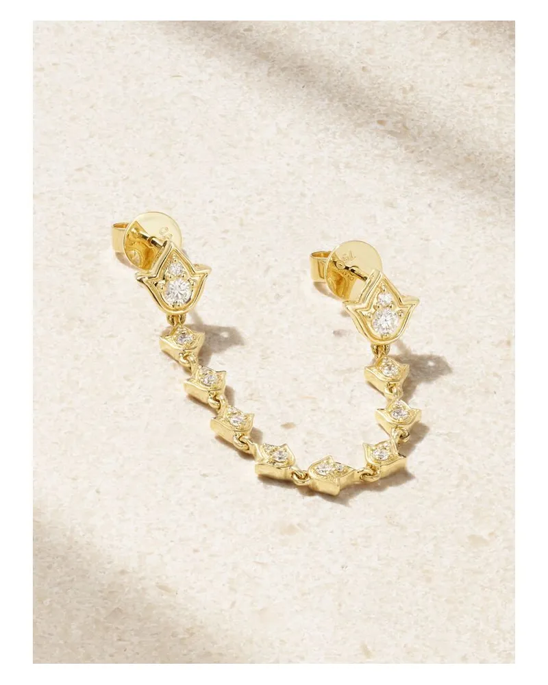 ANITA KO Tulip Einzelner Ohrring Aus 18 Karat Gold Mit Diamanten Gold