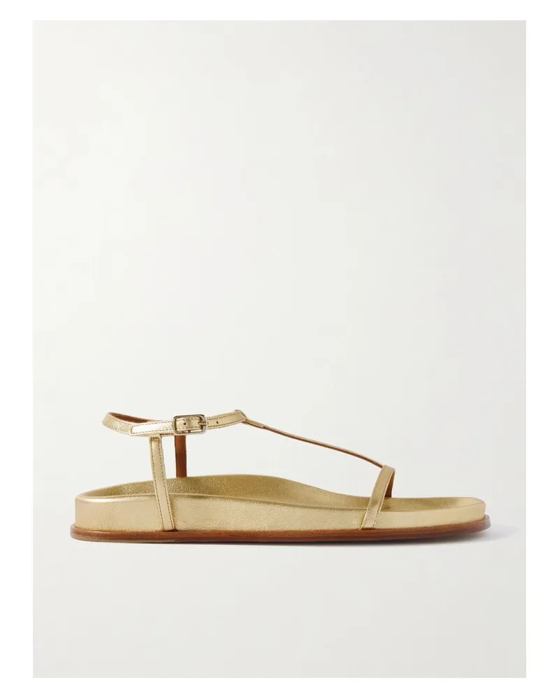Emme Parsons Aya Sandalen Aus Metallic-leder - Gold Gold