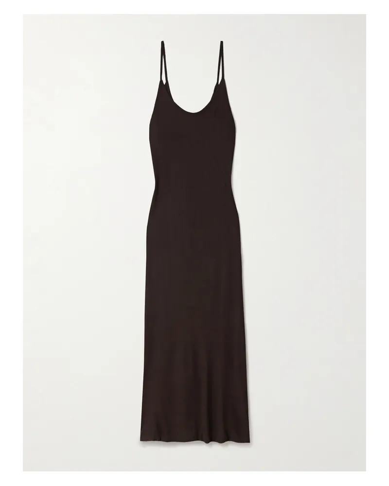 KHAITE Leesal Midikleid Aus Jersey - Braun Braun