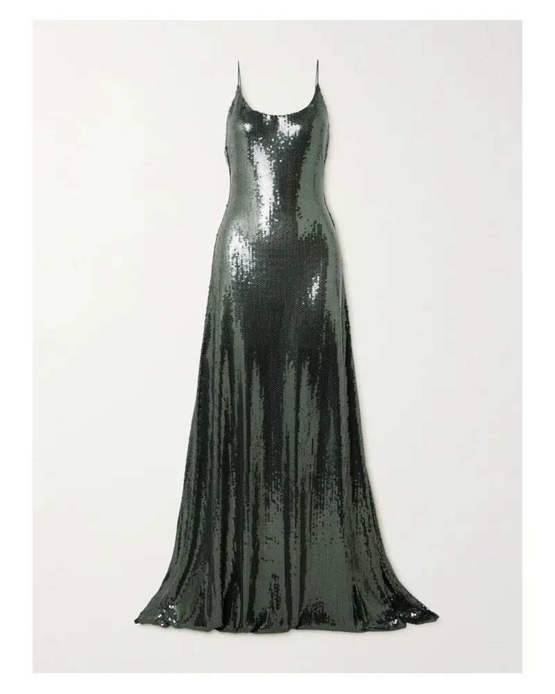 Alex Perry Robe Aus Mesh Mit Pailletten - Grün Grün