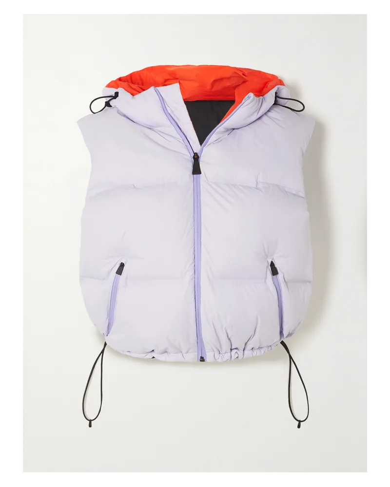 Aztech Mountain Snowbird Daunenweste Aus Gestepptem Shell Mit Kapuze - Lila Lila