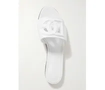 Bianca Cutout Leather Slides - White