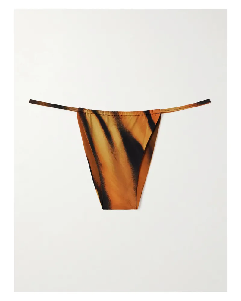SKIMS Roberto Cavalli Signature Swim String Bikini Bottom – Tiger Face – Bikinihöschen - Mehrfarbig Mehrfarbig