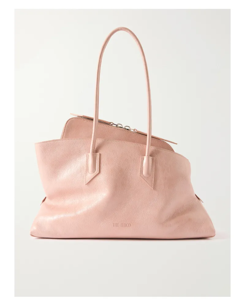 ATTICO La Passeggiata Medium Asymmetric Leather Tote - Pink Pink