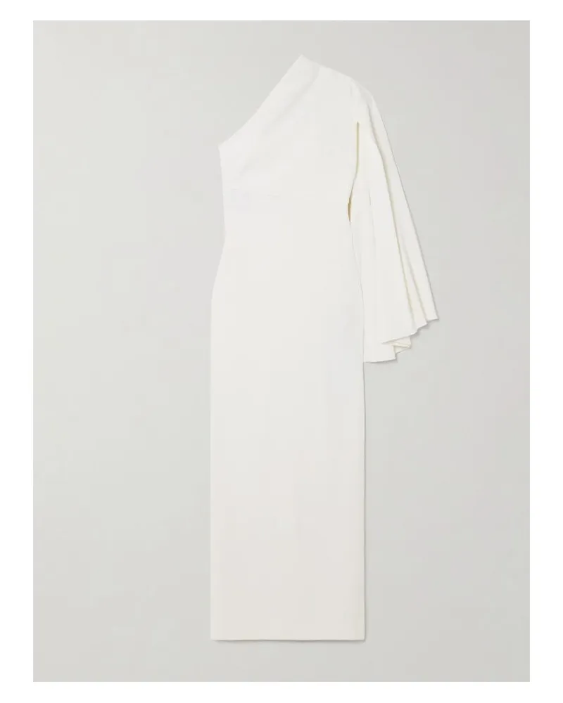 Solace London Elisa Asymmetrische Robe Aus Crêpe - Weiß Weiß
