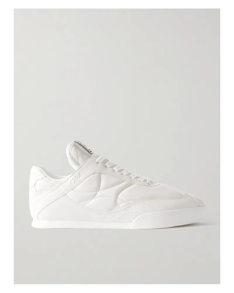 Chloé Kick Quilted-leather Sneakers - White White