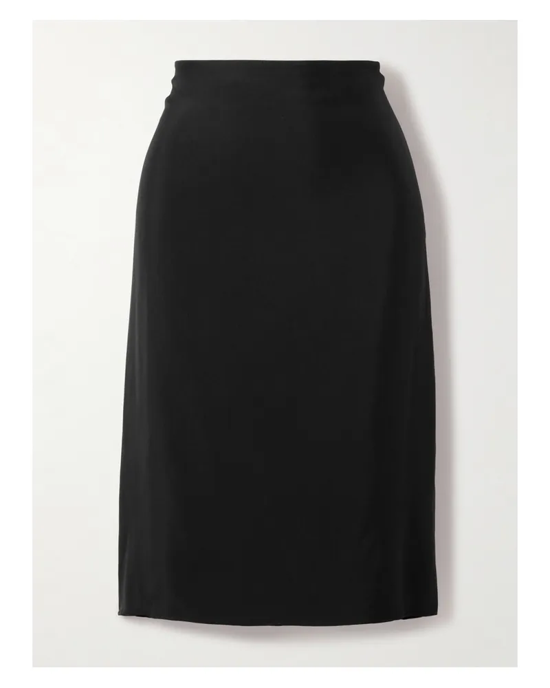 Marni Rock Aus Glänzendem Twill Mit Falten - Schwarz Schwarz