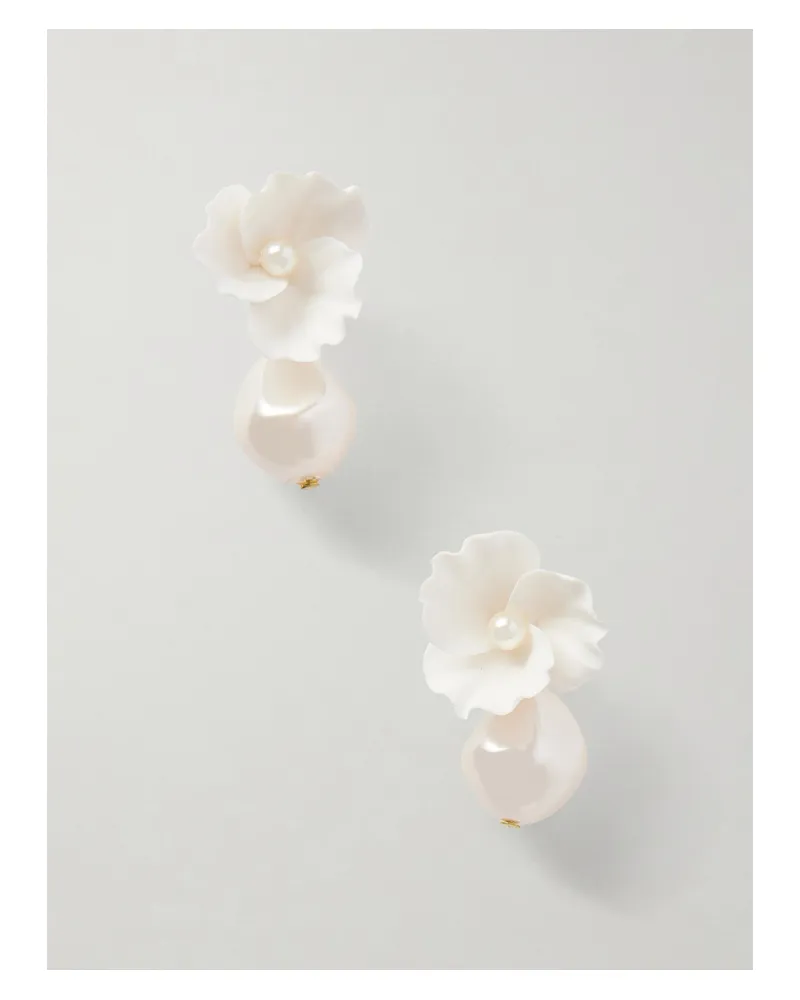 Jennifer Behr Clarabel Gold-tone Pearl Earrings - Neutrals Neutrals