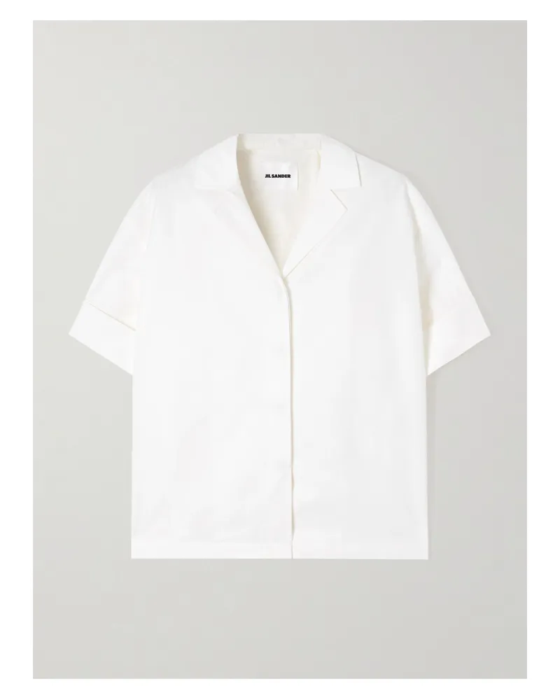 Jil Sander Hemd Aus Baumwollpopeline - Wollweiß Wollweiß