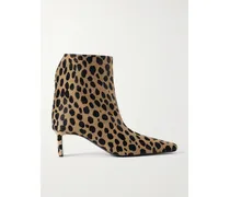Ona Leopard-print Calf Hair Ankle Boots - Animal Print