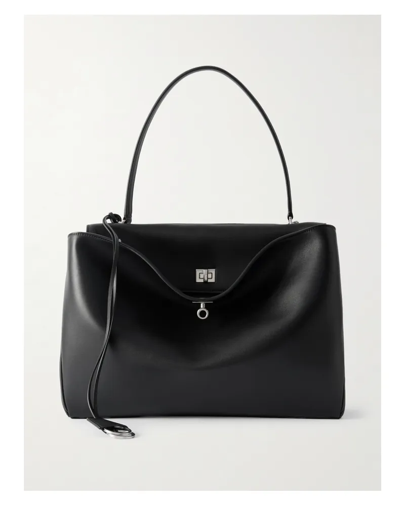 Balenciaga Rodeo Large Leather Shoulder Bag - Black Black