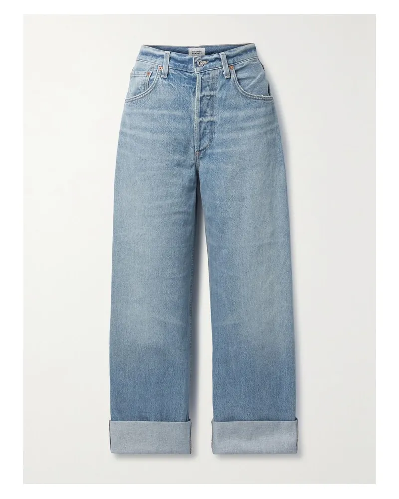 Citizens of humanity Ayla Hoch Sitzende Jeans Mit Weitem Bein Aus Bio-denim - Blau Blau