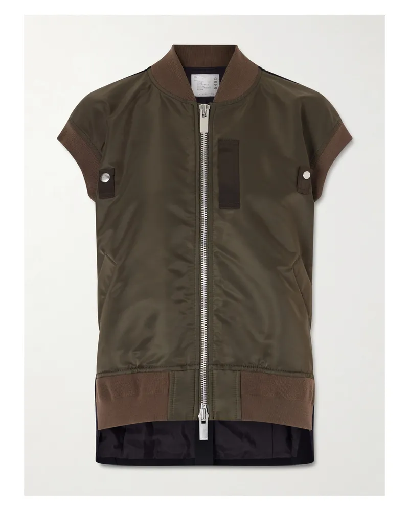 Sacai Padded Shell Gilet - Green Green