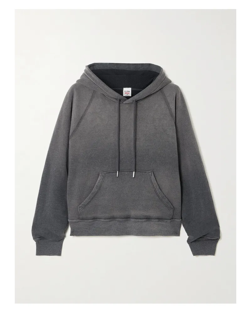 RE/DONE Hanes Hoodie Aus Jersey Aus Einer Baumwollmischung - Schwarz Schwarz