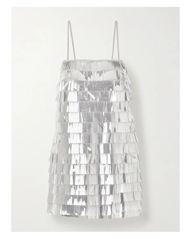 Retrofête Amalie Minikleid Aus Tüll Mit Pailletten - Silber Silber