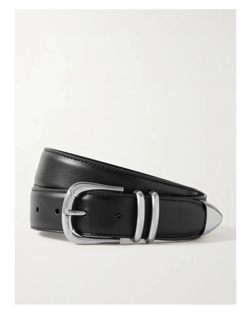 The Row Leather Belt - Black Black