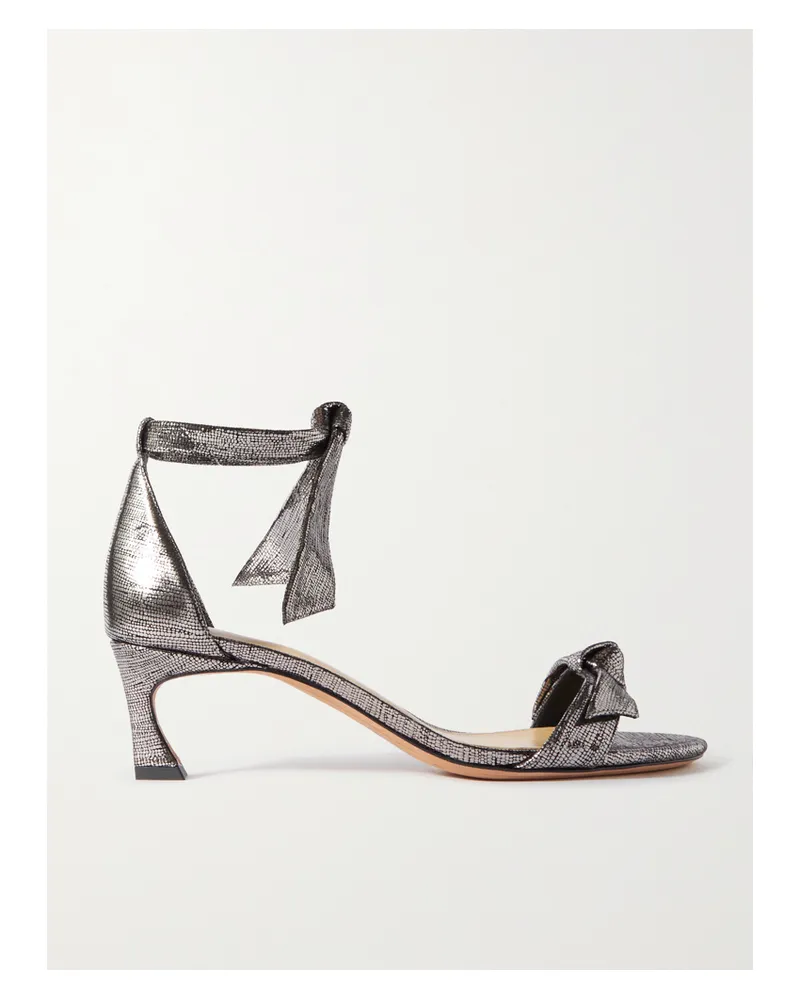 Alexandre Birman Clarita Sandalen Aus Metallic-leder - Silber Silber
