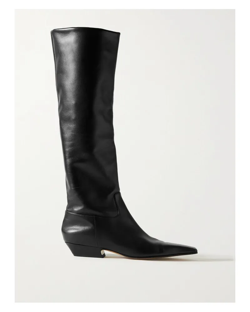 KHAITE Marfa Kniehohe Stiefel Aus Leder - Schwarz Schwarz