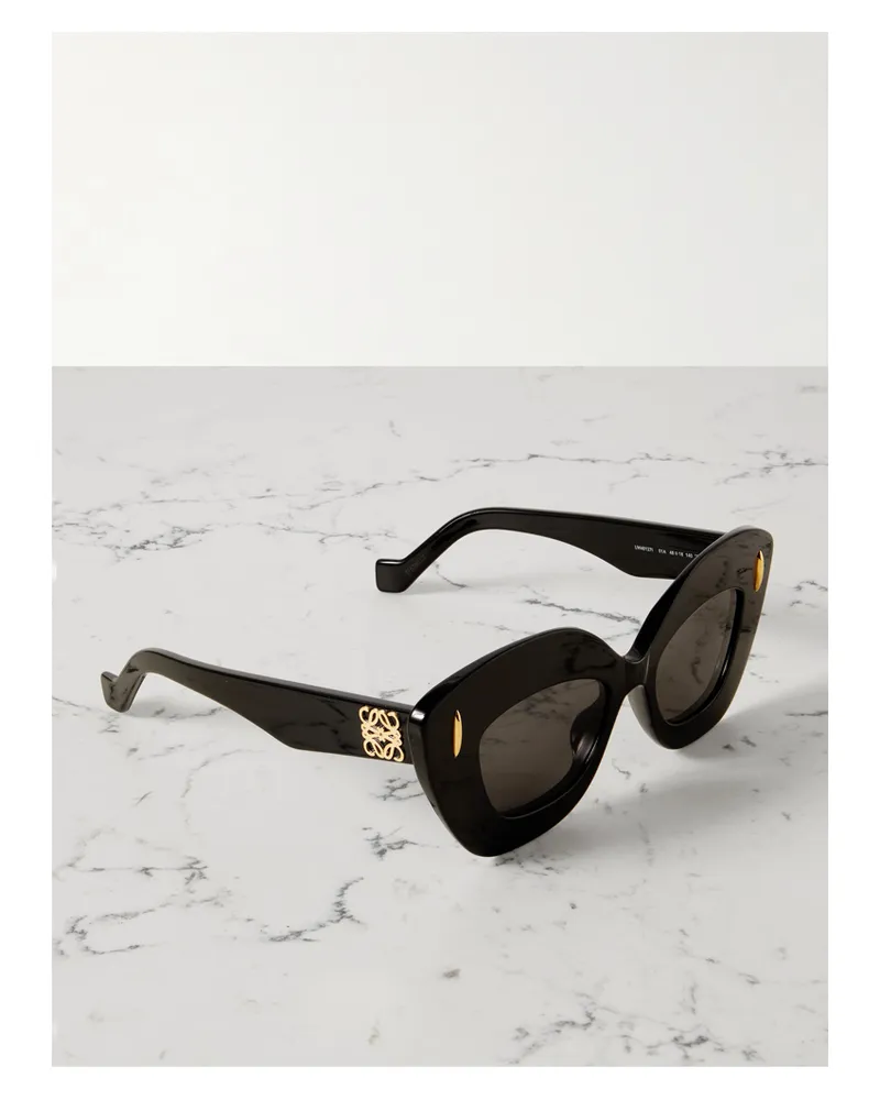 Loewe Oversized Cat-eye Acetate Sunglasses - Black Black