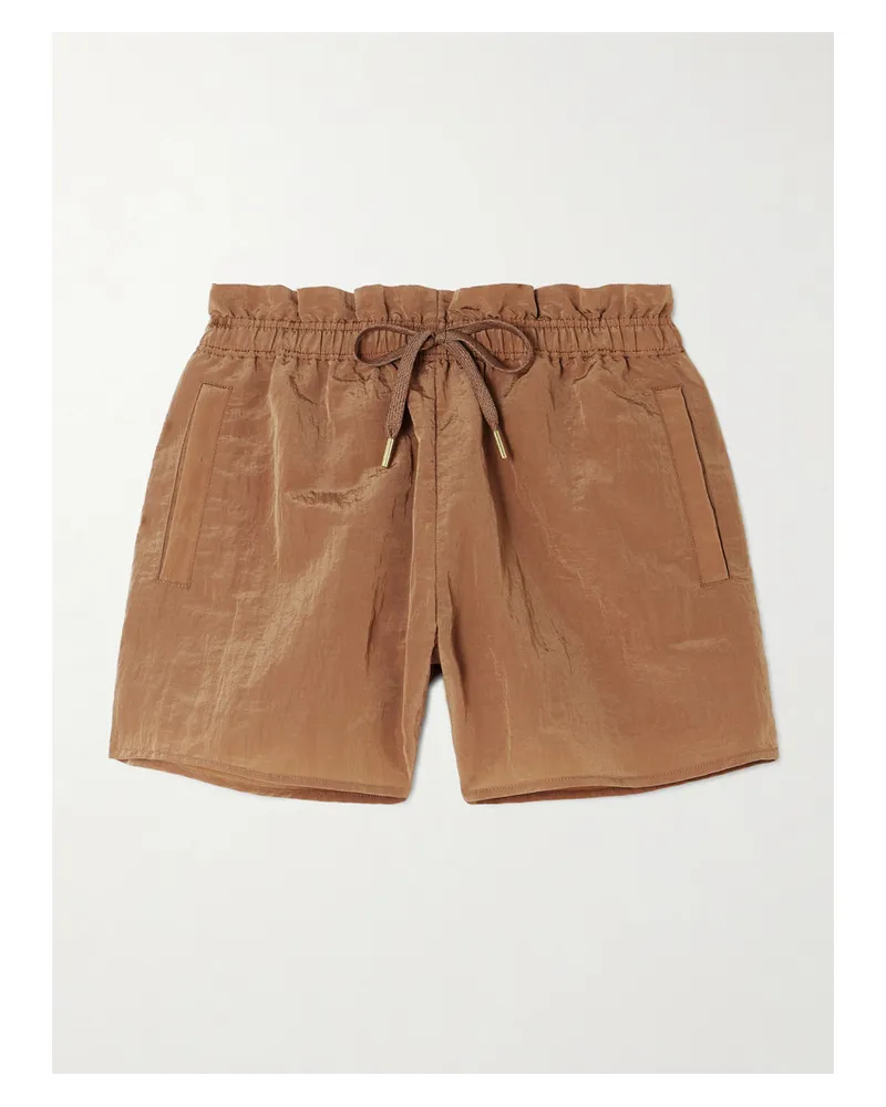 Varley Tulair Shorts aus Shell In Knitteroptik Braun