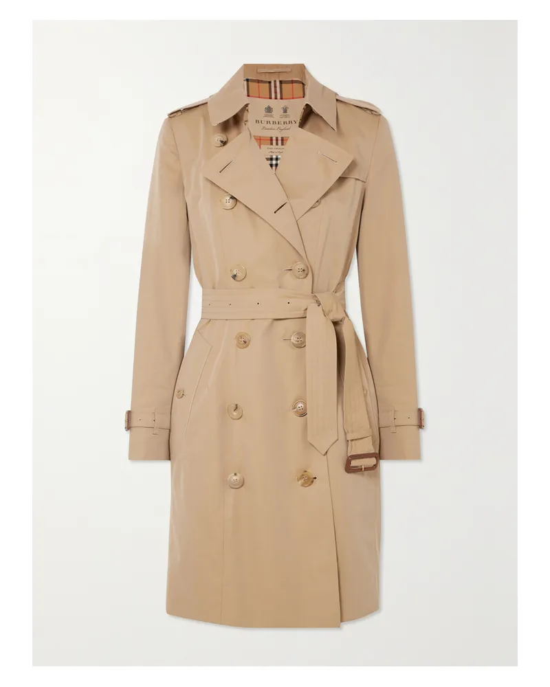 Burberry Chelsea Organic Cotton-gabardine Trench Coat - Neutrals Neutrals