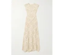 Annalisa Crocheted Cotton Maxi Dress - Cream