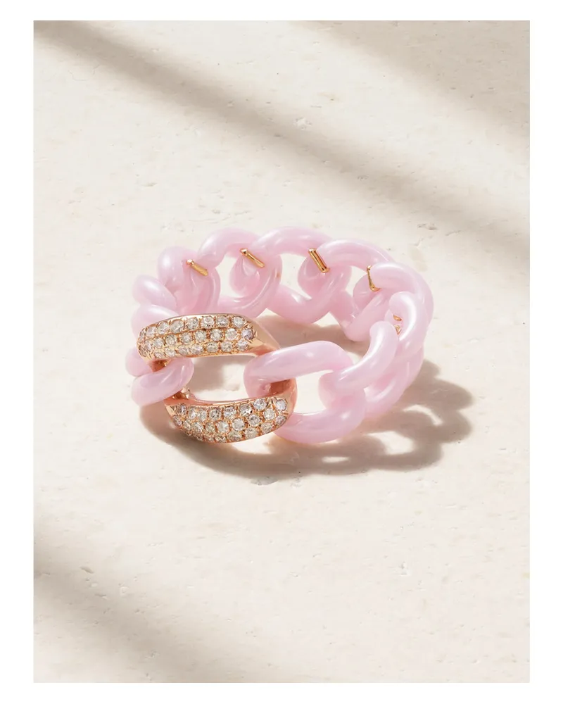 SHAY Ring aus Keramik und 18 Karat Rosé Gold