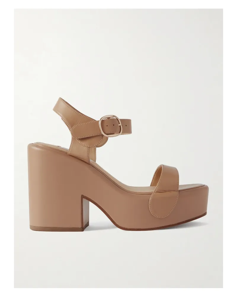 Gabriela Hearst Iris Plateausandalen Aus Leder - Braun Braun