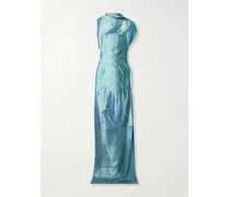 Robe Aus Satin - Blau