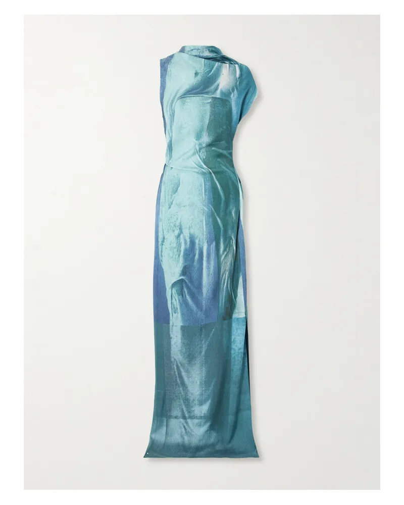 Jean Paul Gaultier Robe Aus Satin - Blau Blau
