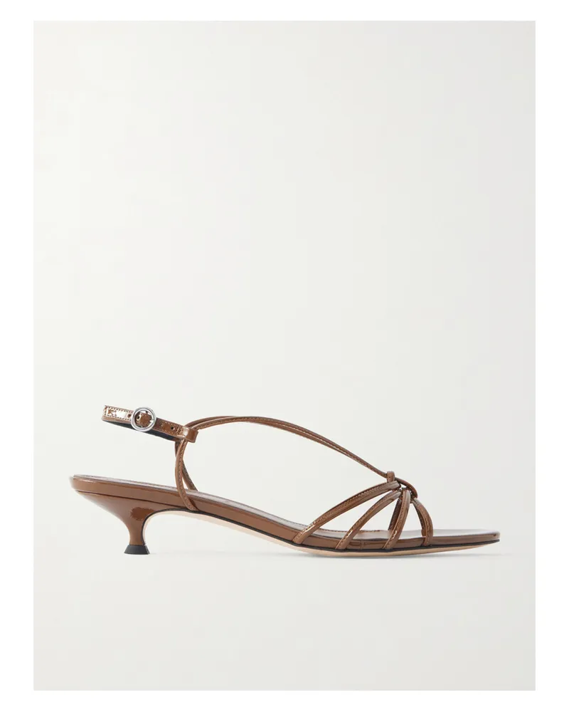 aeyde Amara Sandalen Aus Lackleder - Braun Braun