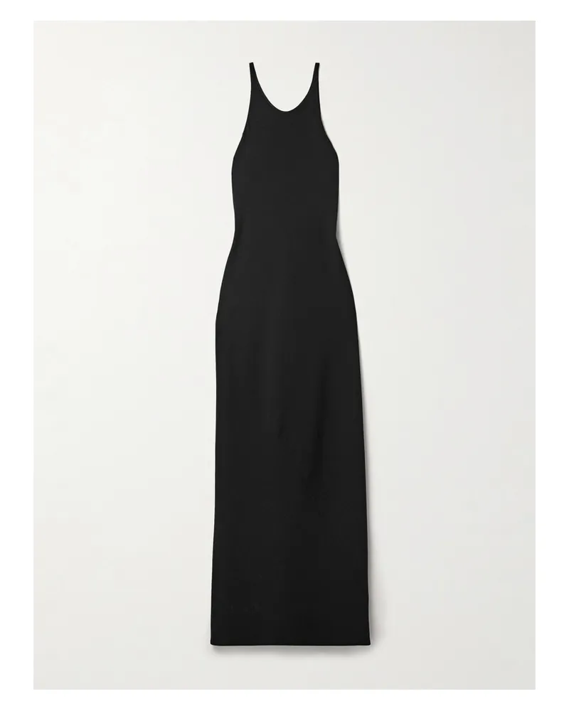 The Row Johanne Silk-crepe Maxi Dress - Black Black