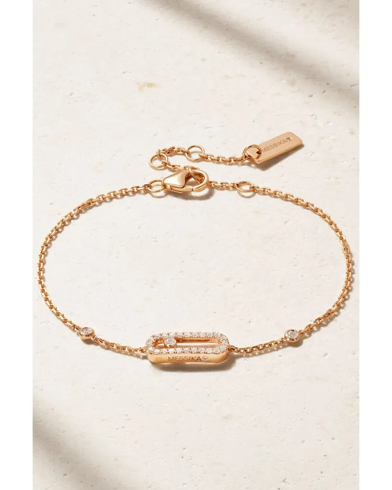 Messika Move Uno Armband Aus 18 Karat Roségold Mit Diamanten Gold