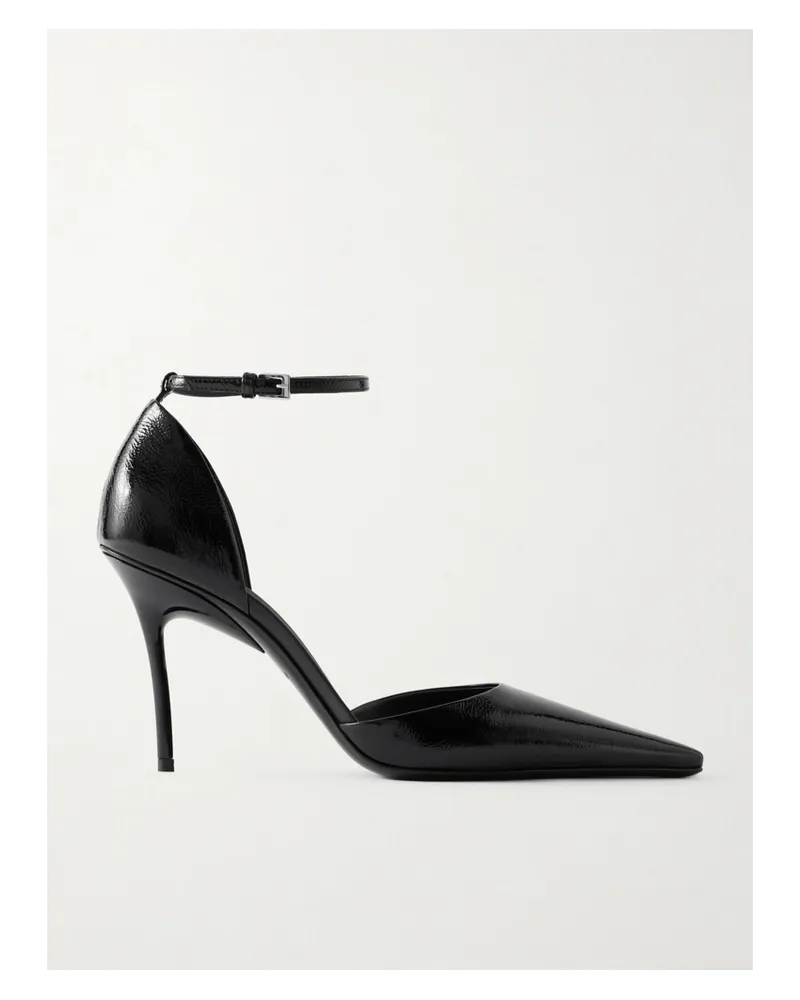 Alaïa D'orsay 90 Pumps Aus Strukturiertem Glanzleder - Schwarz Schwarz