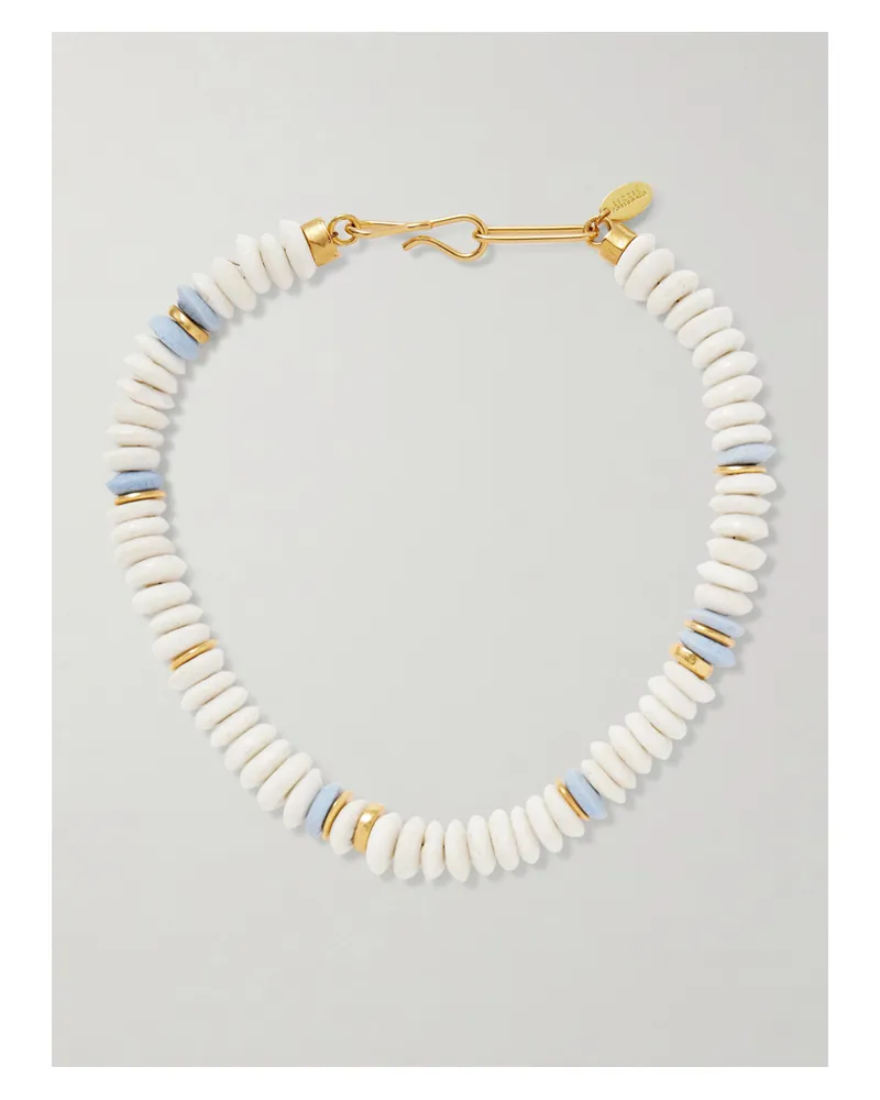 Lizzie Fortunato Laguna Gold-plated Beaded Necklace - White White