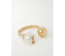 Cassandre Goldfarbener Ring Mit Kunstperle