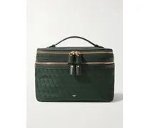 Vanity Kit Kosmetiktasche Aus Nylon-jacquard Mit Lederbesätzen - Grün