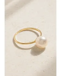 MATEO Pearl Dot Ring aus 14 Karat  mit Perle Gold