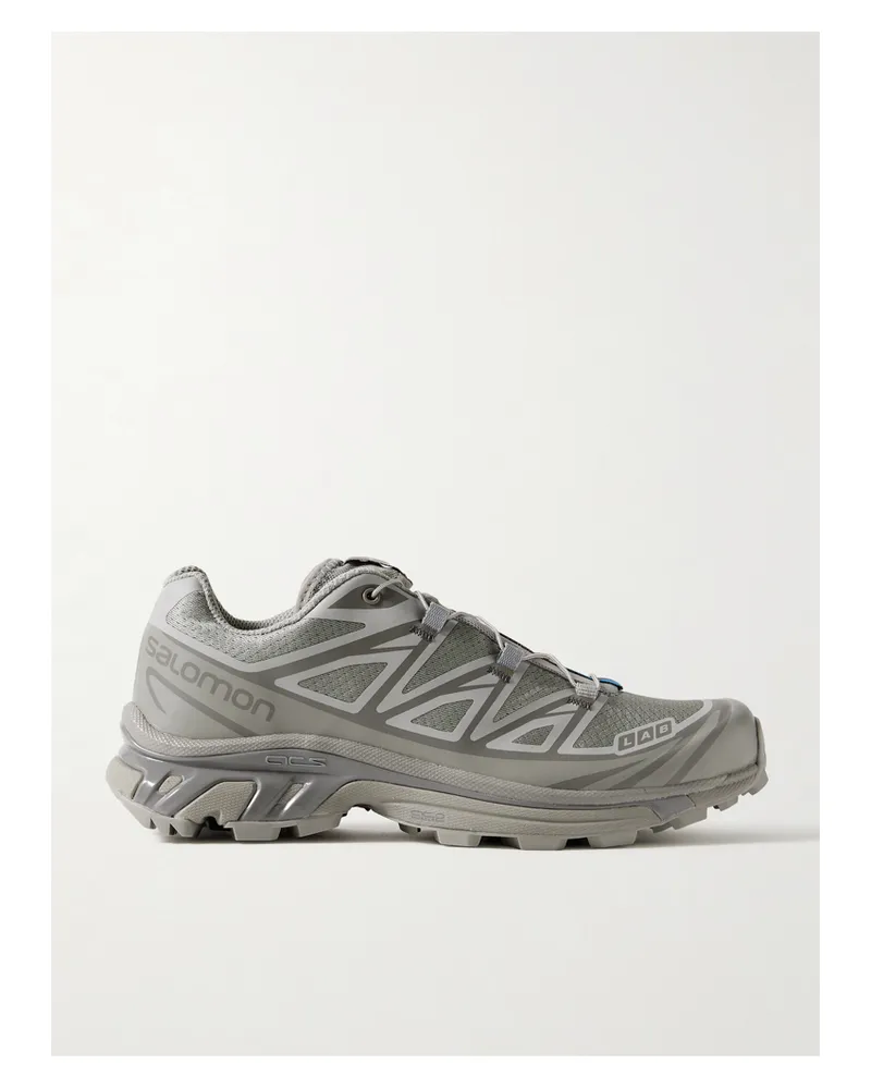 Salomon Xt-6 Sneakers Aus Mesh Mit Gummibesätzen - Grau Grau