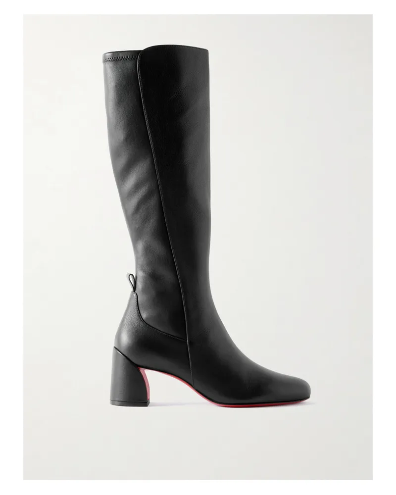 Christian Louboutin Jane Botta 55 Kniehohe Stiefel aus Leder Schwarz