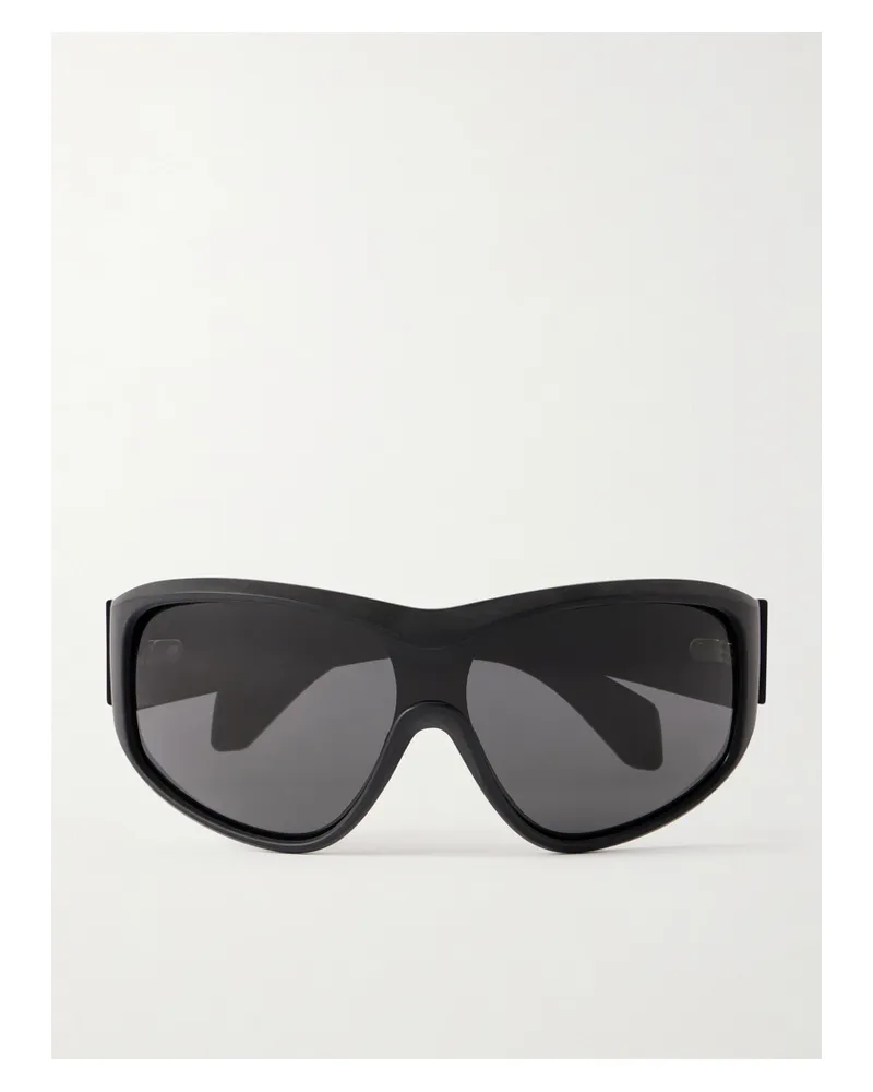 Moncler Thyra Oval-frame Ski Sunglasses - Black Black